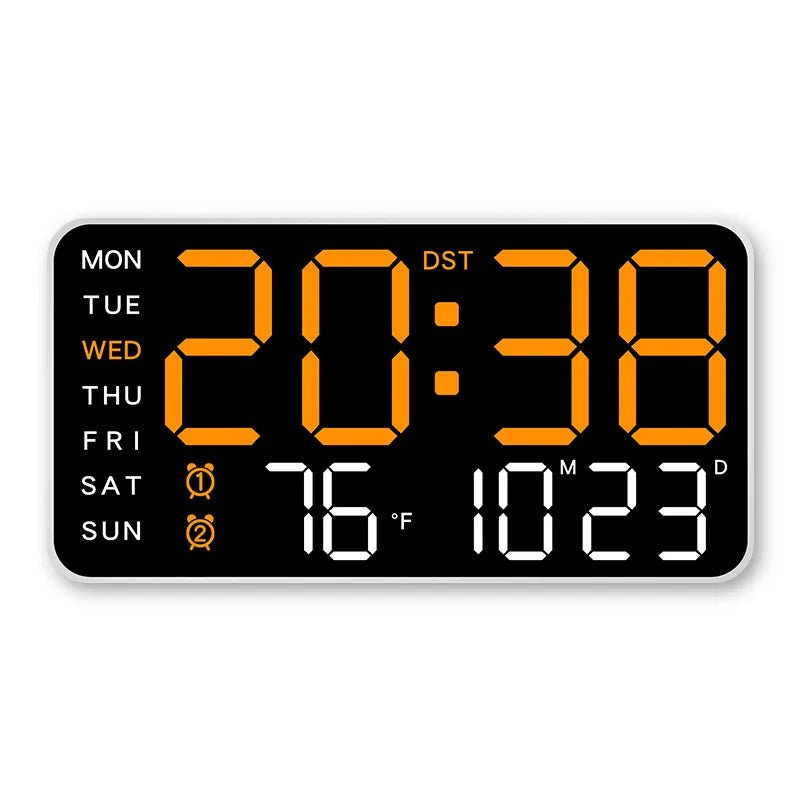 CHRONOWALL – Digital Wall Clock with Remote Control, Dual Alarm & Temperature Display