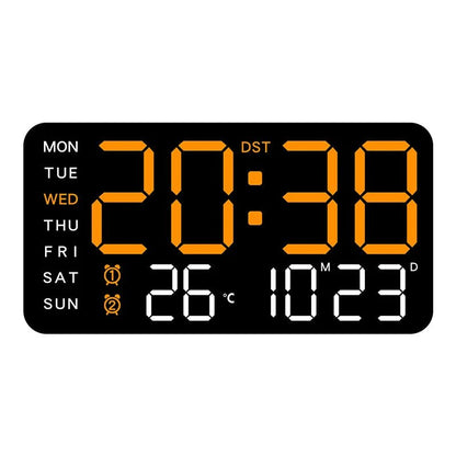 CHRONOWALL – Digital Wall Clock with Remote Control, Dual Alarm & Temperature Display