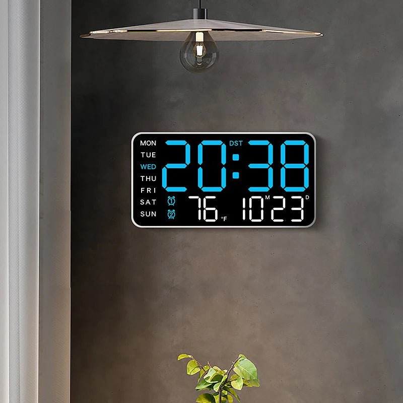 CHRONOWALL – Digital Wall Clock with Remote Control, Dual Alarm & Temperature Display