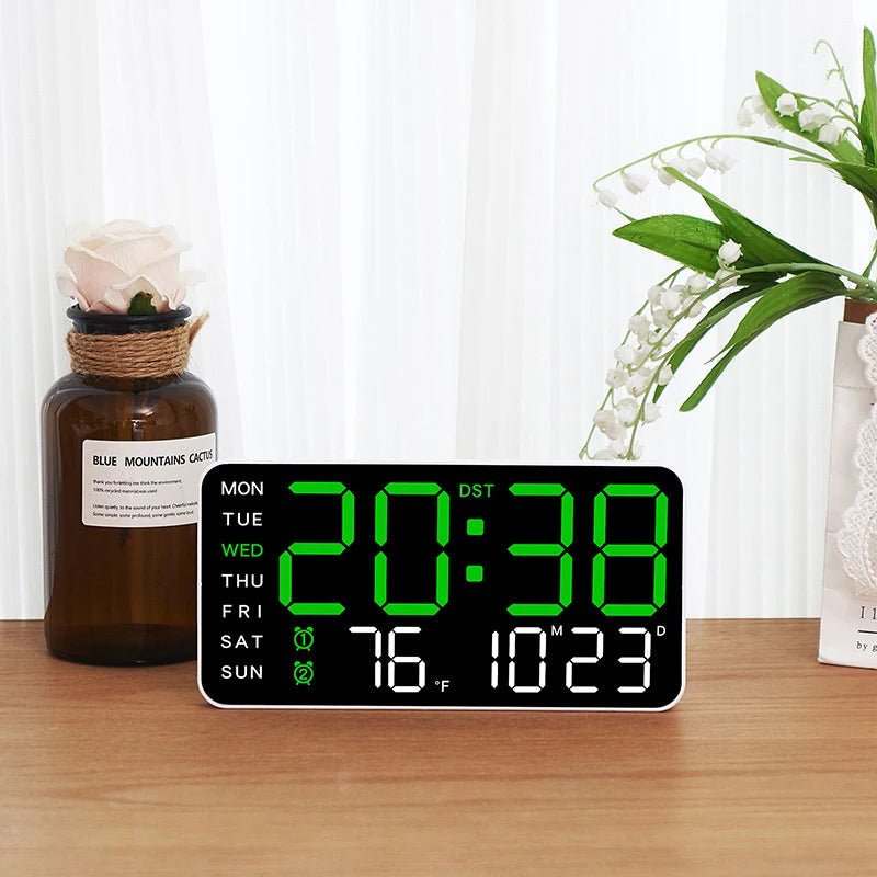 CHRONOWALL – Digital Wall Clock with Remote Control, Dual Alarm & Temperature Display