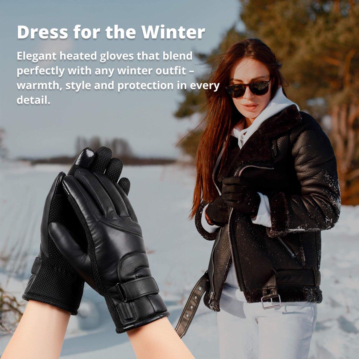 WARMZONE – Adjustable Waterproof Heated Gloves for Women