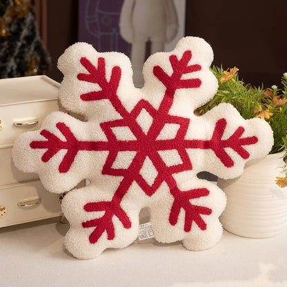 SNOWYCOZY – Soft Winter Snowflake Pillow for Christmas-Inspired Home Decor