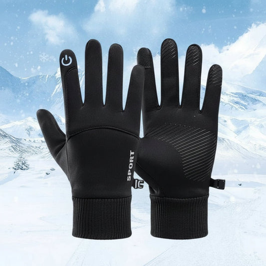 FROSTSCREEN – Winter fleece gloves for women & men with touch function and water protection