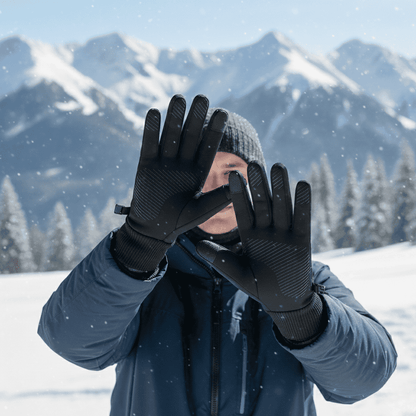 FROSTSCREEN – Winter fleece gloves for women & men with touch function and water protection