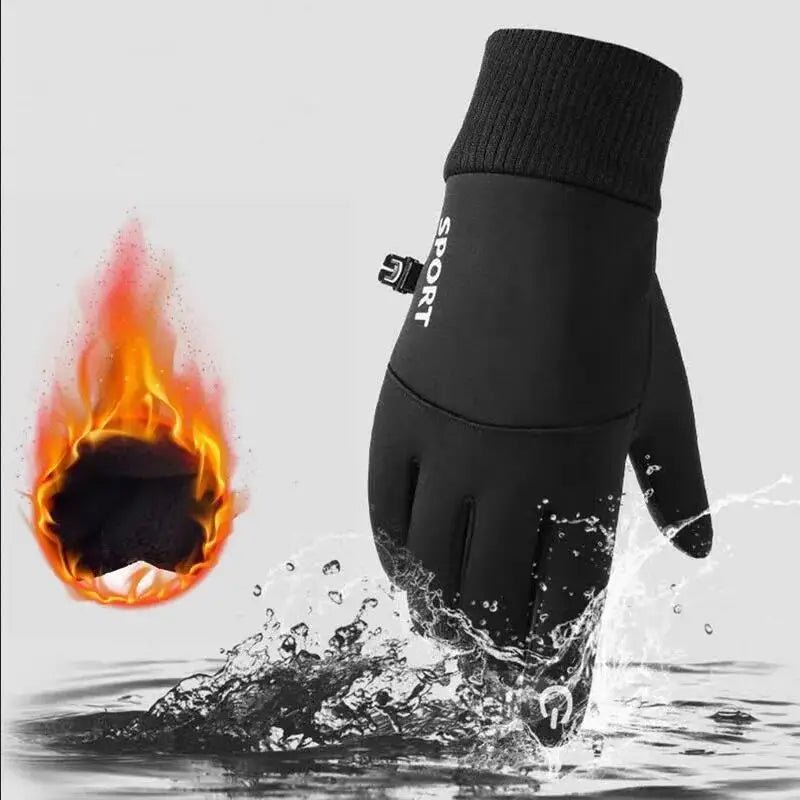 FROSTSCREEN – Winter fleece gloves for women & men with touch function and water protection