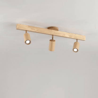 ARCBEAM – Minimalist solid wood LED ceiling lamp with adjustable light direction