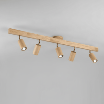 ARCBEAM – Minimalist solid wood LED ceiling lamp with adjustable light direction