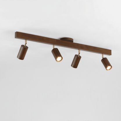 ARCBEAM – Minimalist solid wood LED ceiling lamp with adjustable light direction