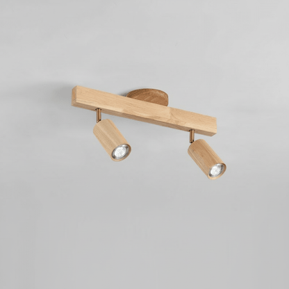 ARCBEAM – Minimalist solid wood LED ceiling lamp with adjustable light direction