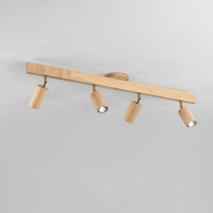 ARCBEAM – Minimalist solid wood LED ceiling lamp with adjustable light direction