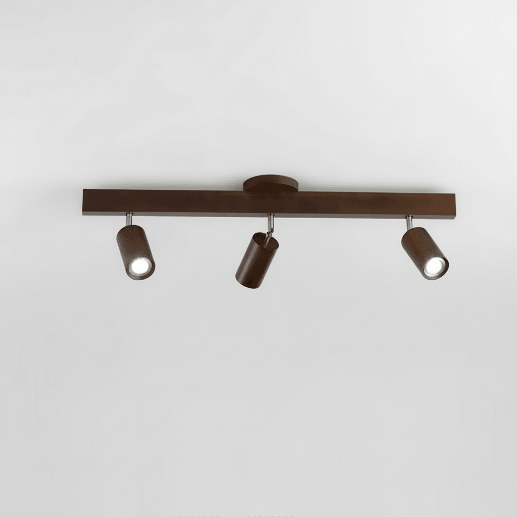 ARCBEAM – Minimalist solid wood LED ceiling lamp with adjustable light direction