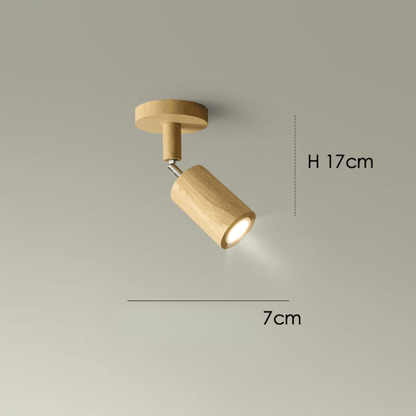 ARCBEAM – Minimalist solid wood LED ceiling lamp with adjustable light direction
