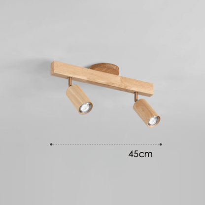 ARCBEAM – Minimalist solid wood LED ceiling lamp with adjustable light direction