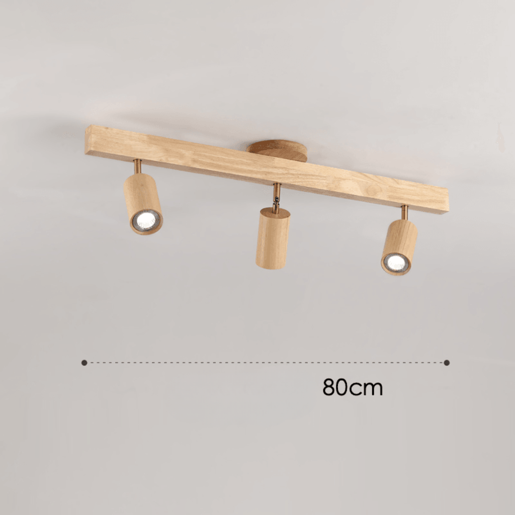 ARCBEAM – Minimalist solid wood LED ceiling lamp with adjustable light direction