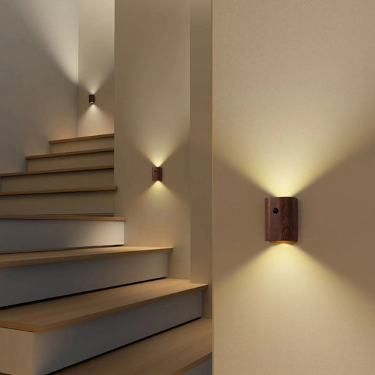 WOODSENSE – Wooden lamp with motion sensor and rechargeable battery