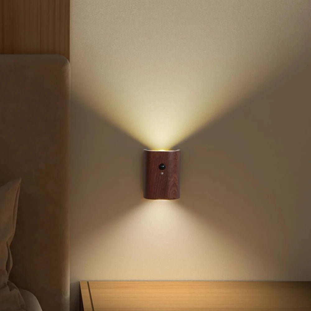 WOODSENSE – Wooden lamp with motion sensor and rechargeable battery