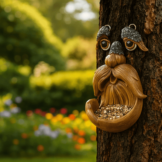 FORESTFACE – Birdhouse in tree face shape for the garden, weatherproof decoration