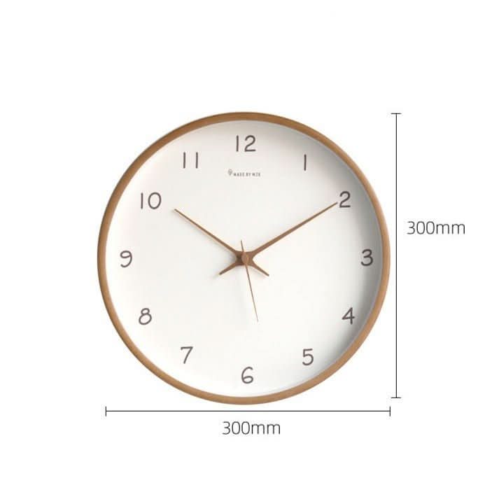 TIMEHAVEN – Quiet Wooden Wall Clock with Battery Operation
