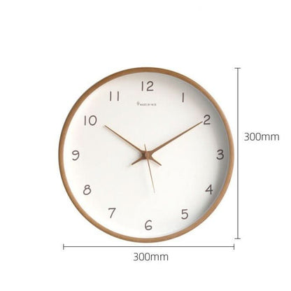 TIMEHAVEN – Quiet Wooden Wall Clock with Battery Operation