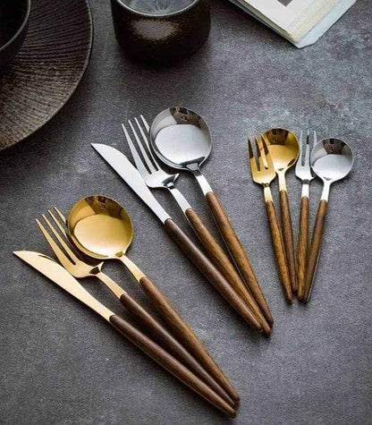 NATURACUT – Premium stainless steel cutlery with wood accent