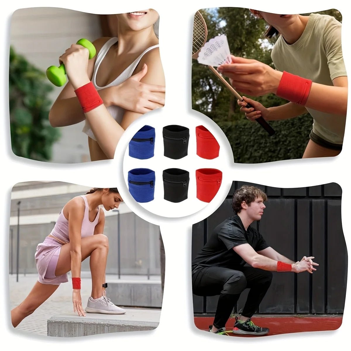 FITZIP – Zipper Wristbands with Hidden Compartment for Active Workouts