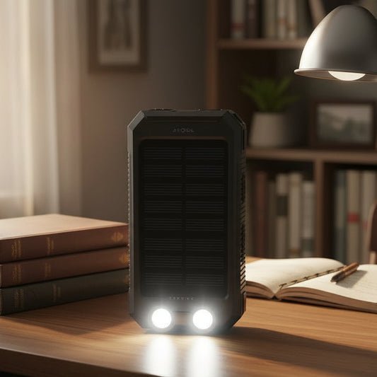 SOLARFORCE Power Bank – Waterproof Solar Power Bank with 30000mAh for Outdoor Adventures