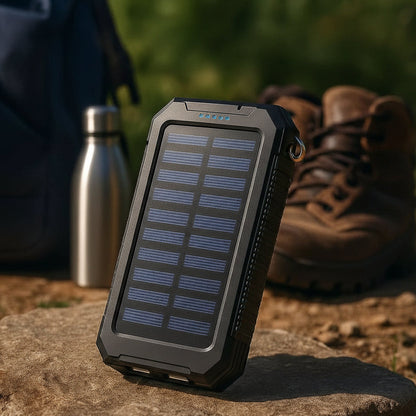 SOLARVAULT – Waterproof Solar Power Bank with 10000mAh & Dual USB