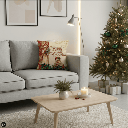 STARVELV – Festive 18-Inch Velvet Pillowcase with Hidden Zipper for Christmas Decoration