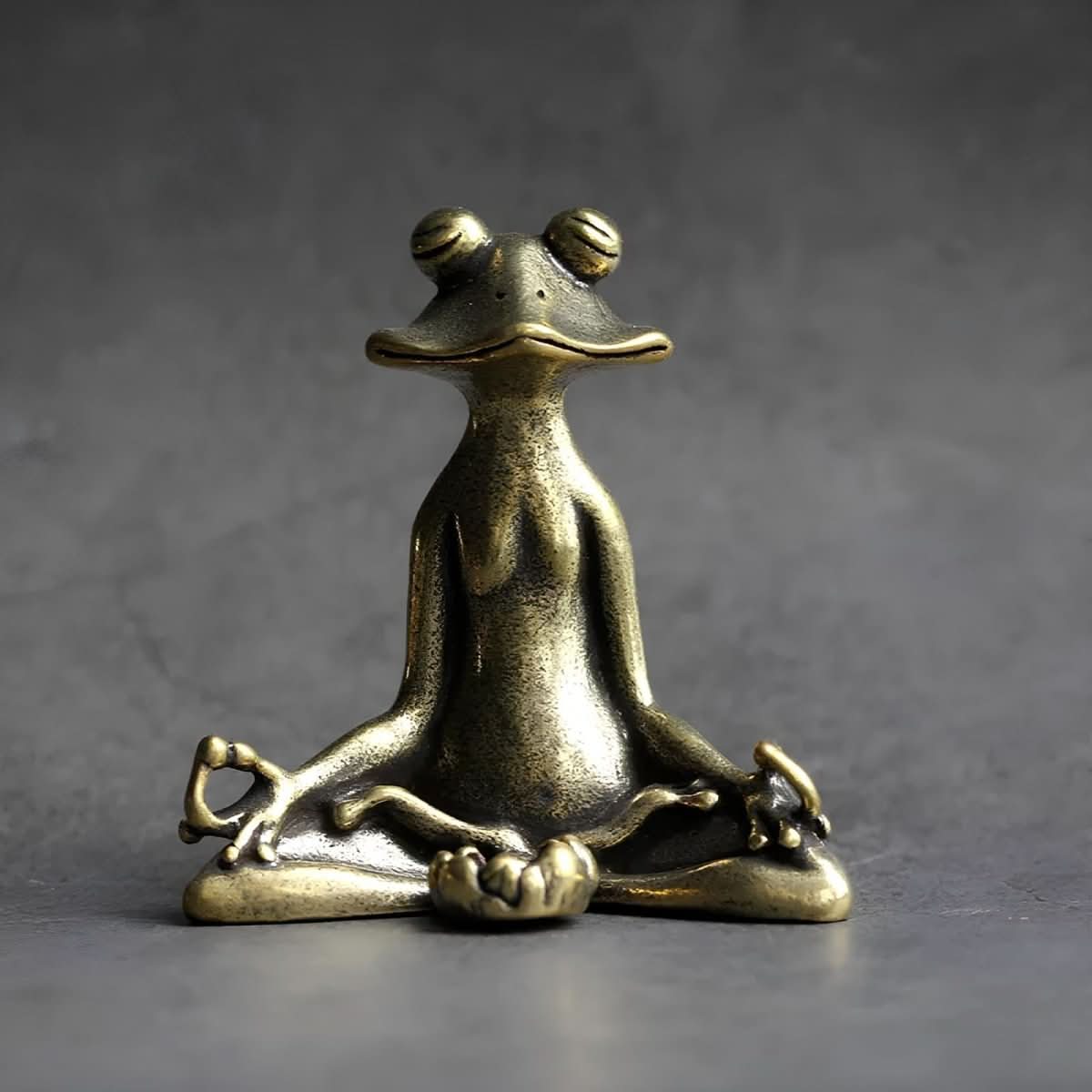 Serenova Meditation Frog | Handmade Incense Holder Made of Brass | Spiritual Decor & Gift Idea for Meditation