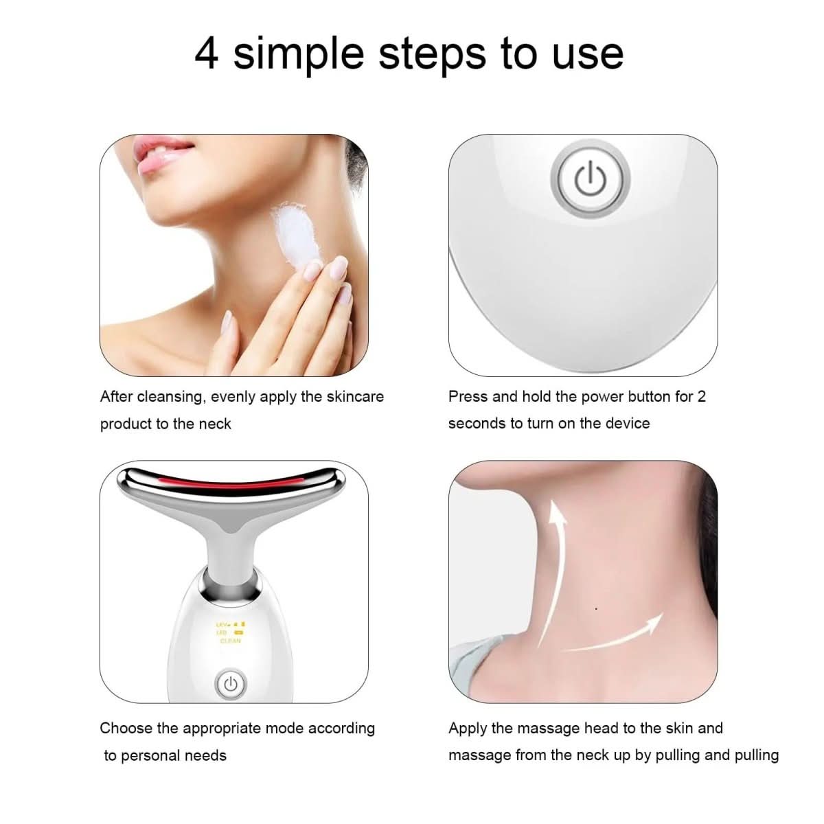 Serenetouch - 3-in-1 facial massager with light therapy, vibration & heat function