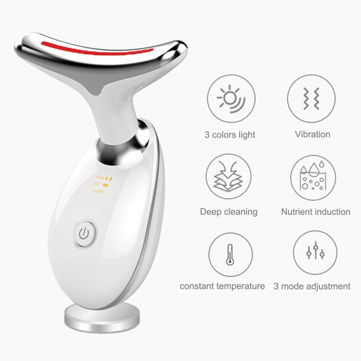 Serenetouch - 3-in-1 facial massager with light therapy, vibration & heat function