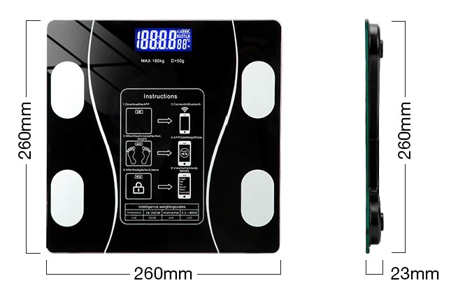 Fitscale - Intelligent body analysis scale with app connection