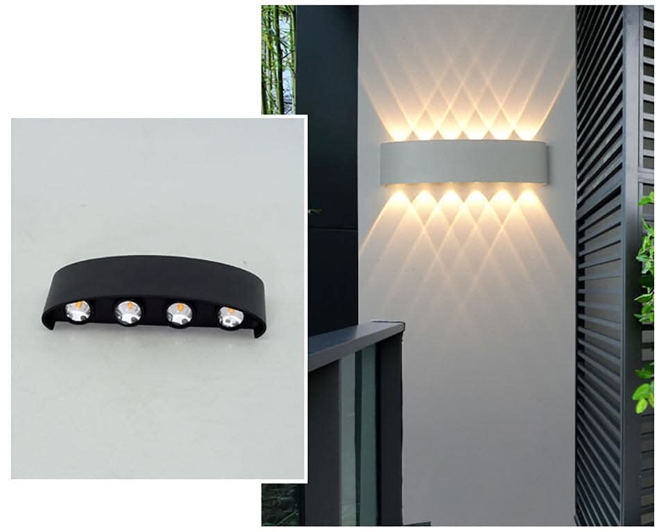 Waterproof LED outdoor wall light - Elegant & energy-efficient outdoor lighting made of aluminium