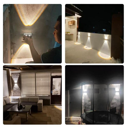 Waterproof LED outdoor wall light - Elegant & energy-efficient outdoor lighting made of aluminium