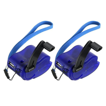 CRANKCHARGE – Portable Hand Crank Emergency Charger with USB & LED