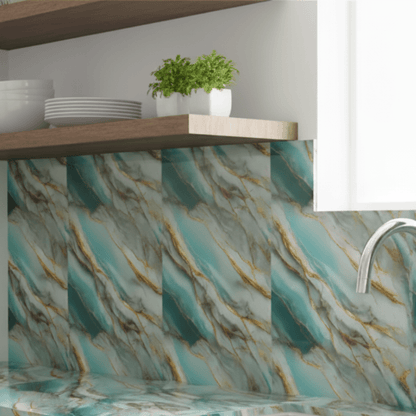 LUXWRAP – Aluminum Foil Marble Wallpaper for Kitchen and Bathroom Renovations