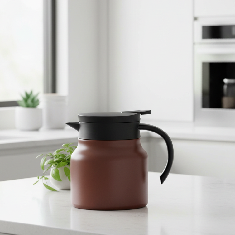 BrewMate – Insulated Teapot with Stainless Steel Strainer & Ceramic for Hot or Cold Tea