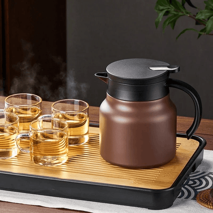 BrewMate – Insulated Teapot with Stainless Steel Strainer & Ceramic for Hot or Cold Tea