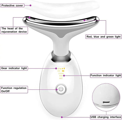 Serenetouch - 3-in-1 facial massager with light therapy, vibration & heat function