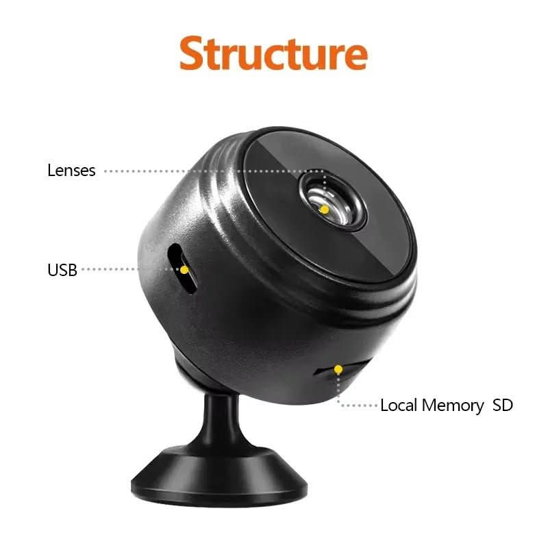 MINICAM 1080P - Compact security camera with night vision & app control