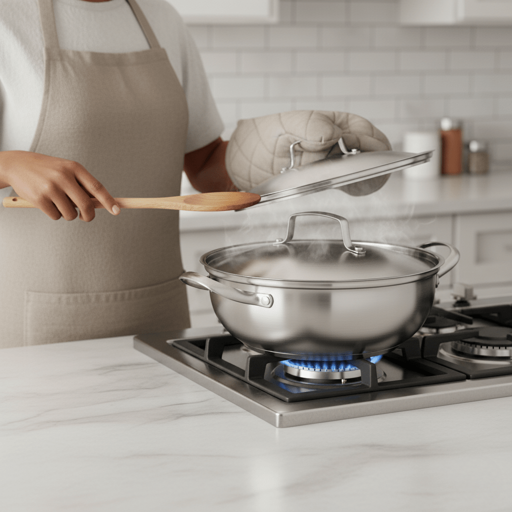 SmartBoil – Universal stainless steel cooking pot with lid for all types of stoves