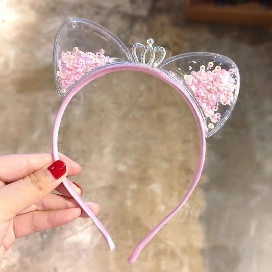Glamtiara - Glitter hairband with cat ears | Stylish hairband for parties & special occasions