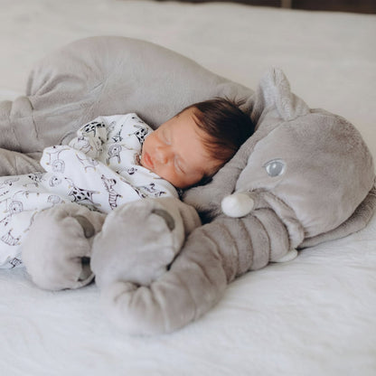 Cojín de peluche elefante – súper suave y cómodo para bebés y niños