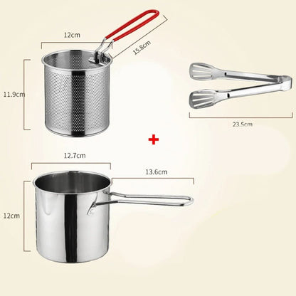 SmartFry Pot - Stainless steel deep fryer with anti-scald handle & oil-saving design