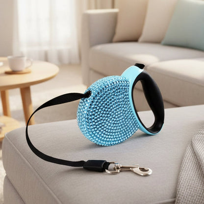SPARKPAW – Luxury Retractable Leash with Rhinestones for Small Dogs & Cats