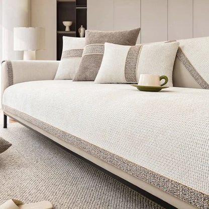 LeinenLux sofa cover - Non-slip & stylish for every living room