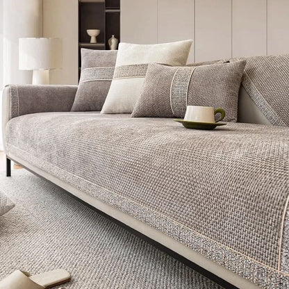 LeinenLux sofa cover - Non-slip & stylish for every living room