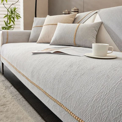 LeinenLux sofa cover - Non-slip & stylish for every living room
