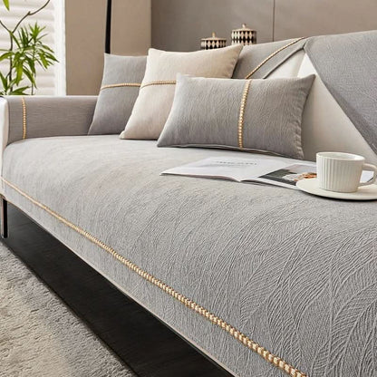 LeinenLux sofa cover - Non-slip & stylish for every living room