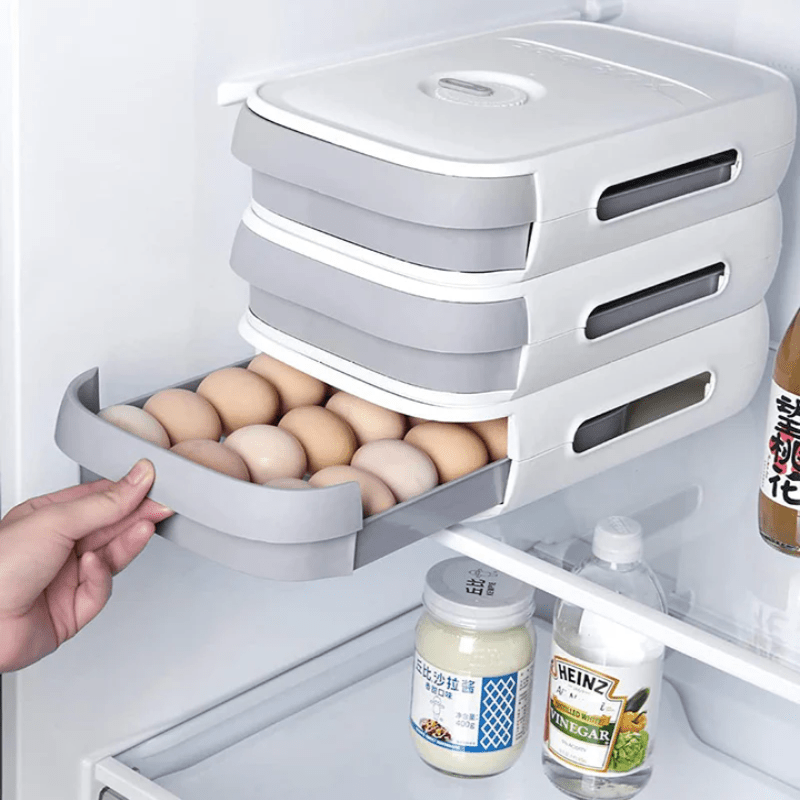 FridgeNest Egg Drawer - Practical fridge drawer for 18-20 eggs with freshness indicator